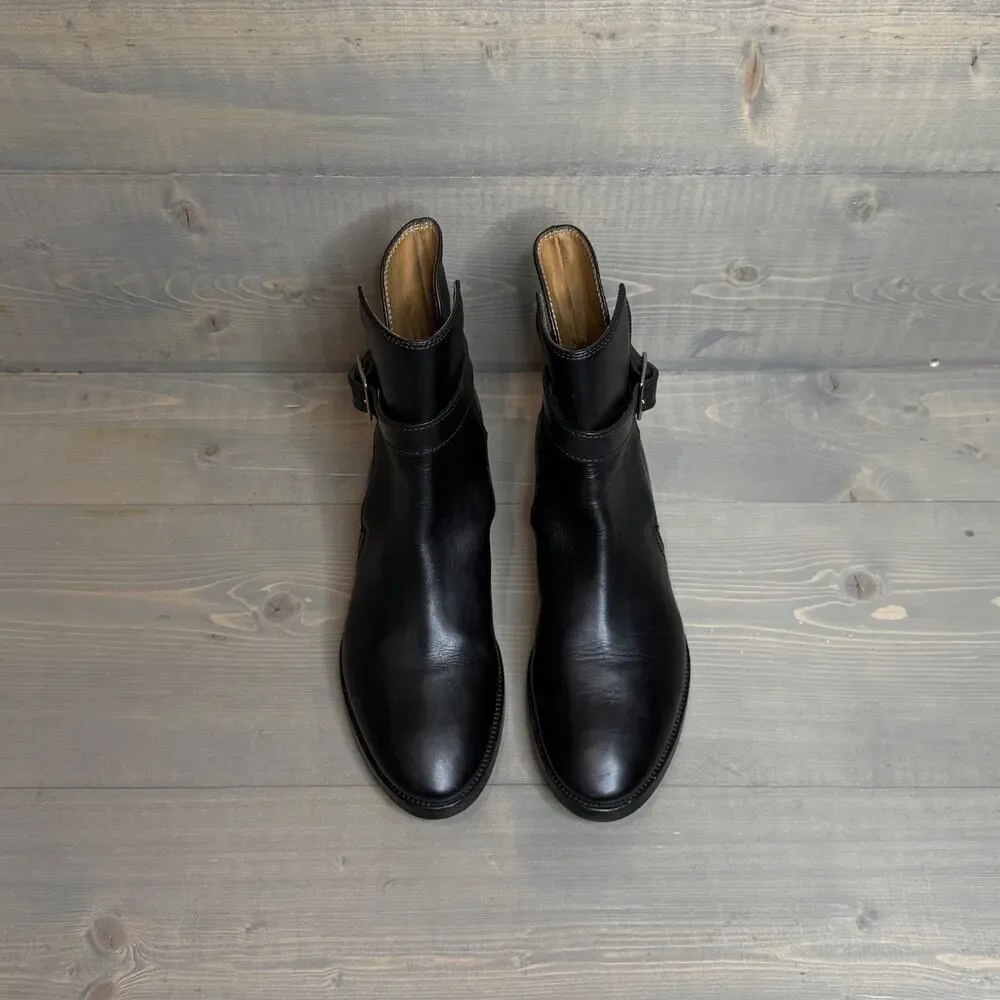 Acne Studios Black Leather Jodhpur Ankle Boots EU 39, US Women's 9 - Picture 4 of 8